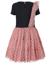 Disco Flock Spot 2-in-1 Dress, Pink (PINK), large