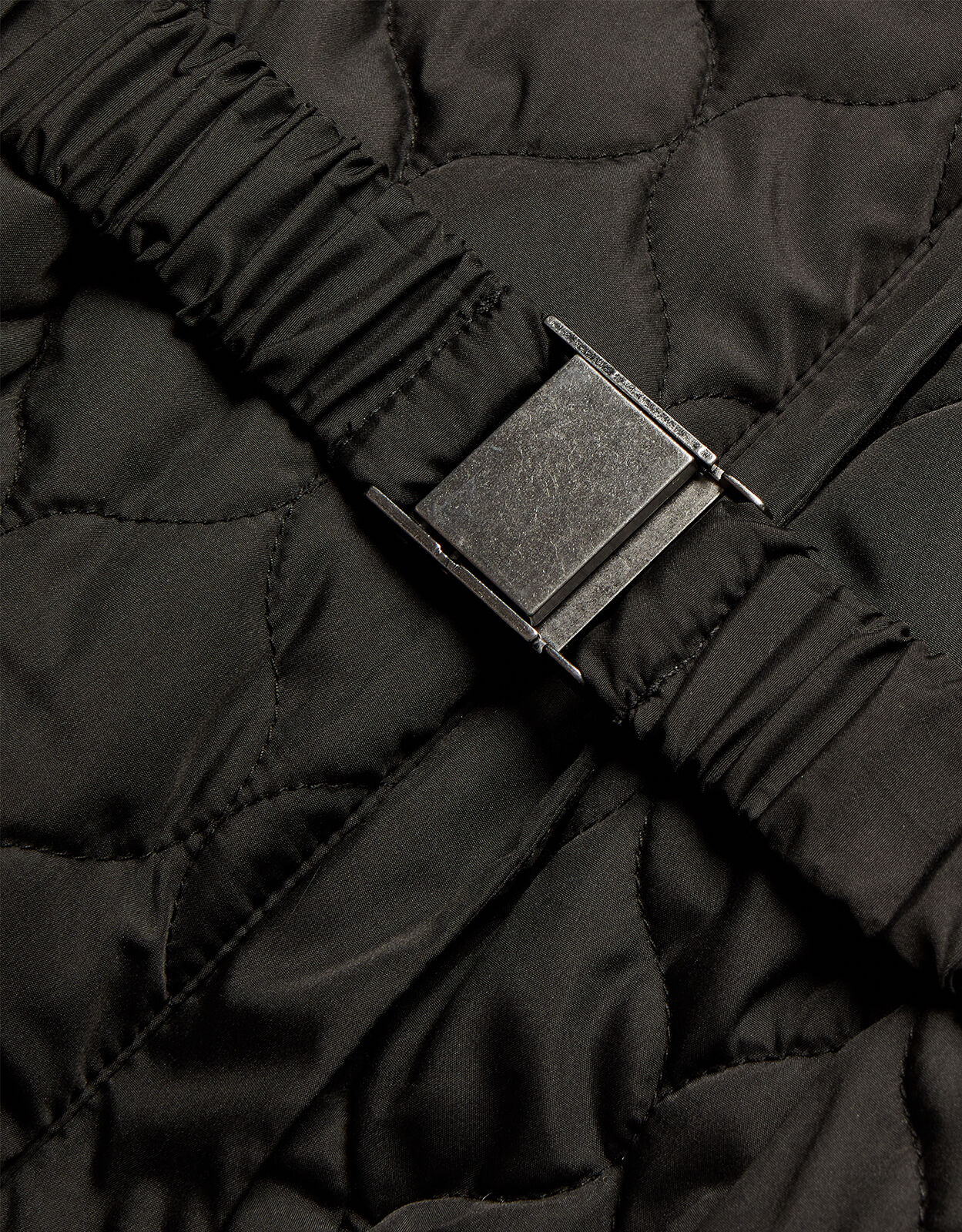 Black belted longline coat top
