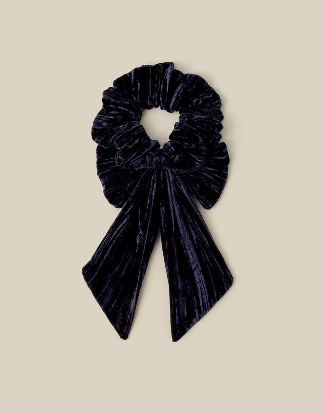 Velvet Bow Hair Scrunchie, , large