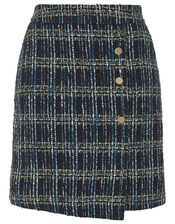 Talia Check Mini Skirt, Teal (TEAL), large