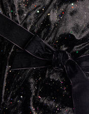 Velvet Sparkle Jumpsuit, Black (BLACK), large