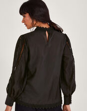 Lola Butterfly Blouse, Black (BLACK), large
