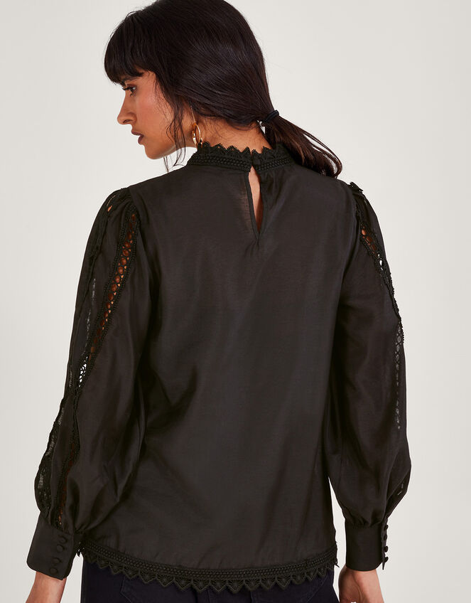 Lola Butterfly Blouse, Black (BLACK), large