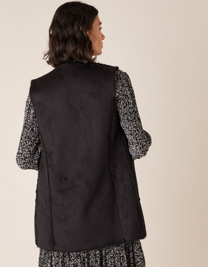 Suki Suedette Waistcoat, Black (BLACK), large