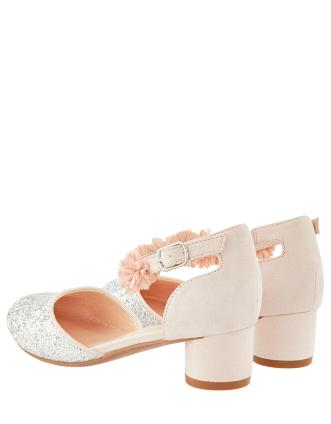 Becky Glitter Corsage Shoe, Pink (PALE PINK), large
