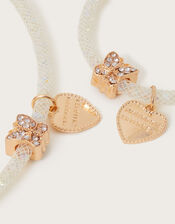 Charm Pearl Encased Bracelet and Necklace Set, , large
