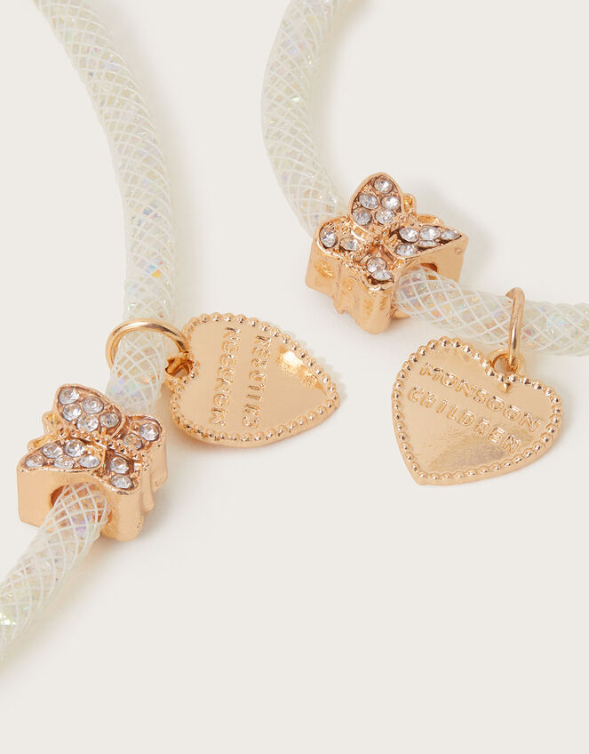 Charm Pearl Encased Bracelet and Necklace Set, , large
