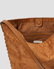 Tori Faux Suede Hobo Bag, , large