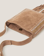 Opal Suede Fringe Crossbody Bag, , large