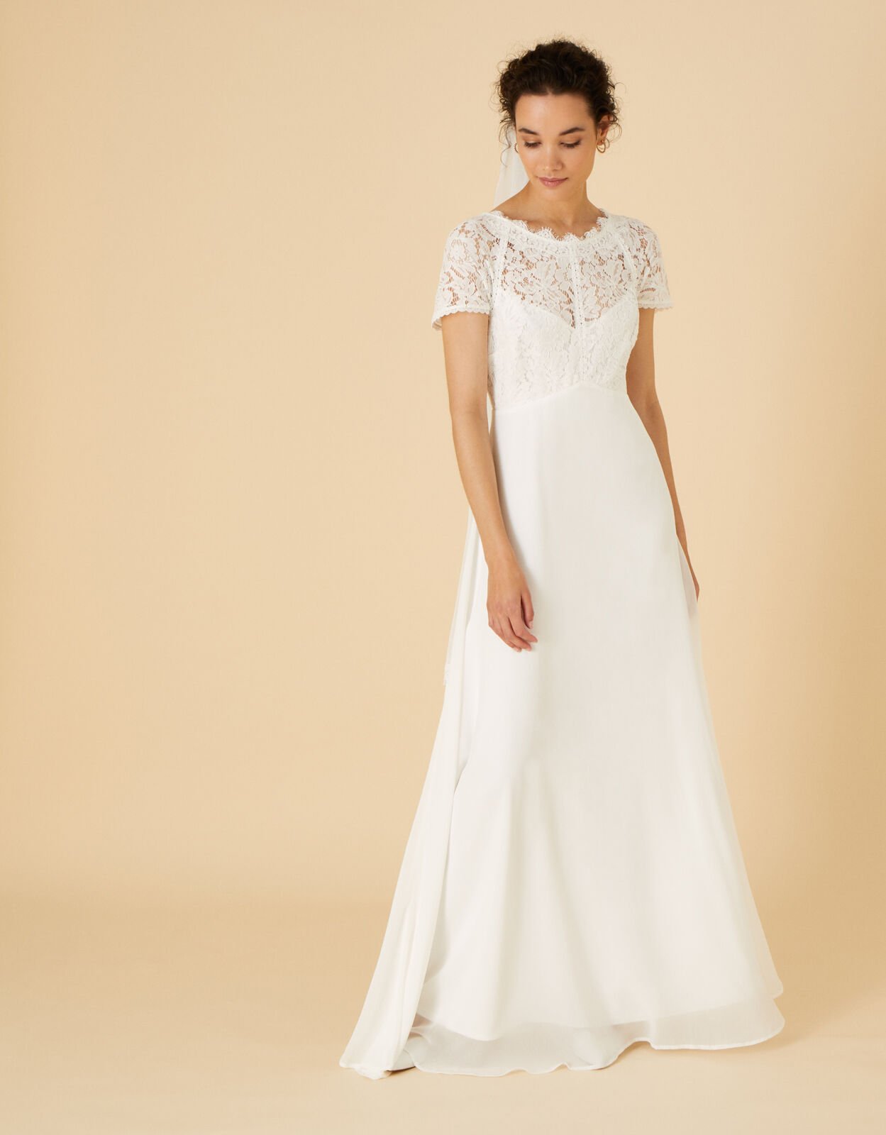 Megan Lace Bridal Maxi Dress Ivory