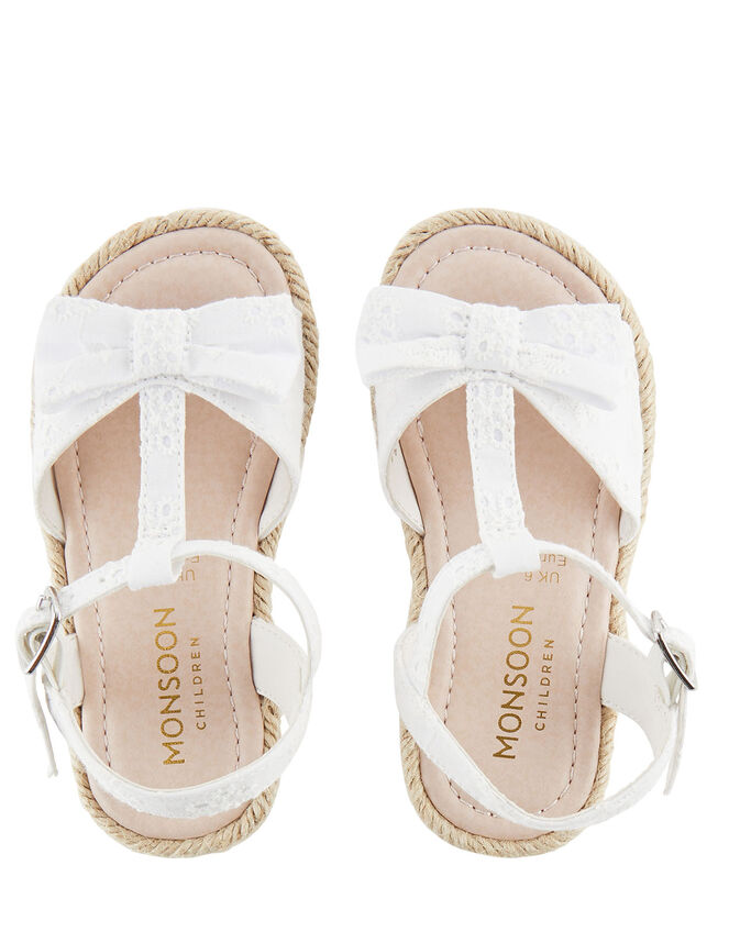 Baby Broderie Sandals, Ivory (IVORY), large