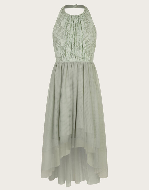 Hayley Halter Lace Prom Dress, Green (SAGE), large
