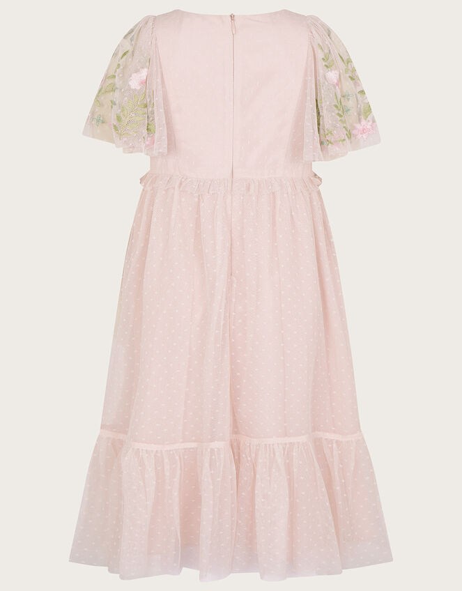 Avalyn Flutter Sleeve Dress, Pink (PINK), large