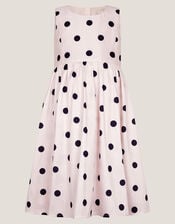 MINI ME Sicily Polka Dot Dress, Ivory (IVORY), large