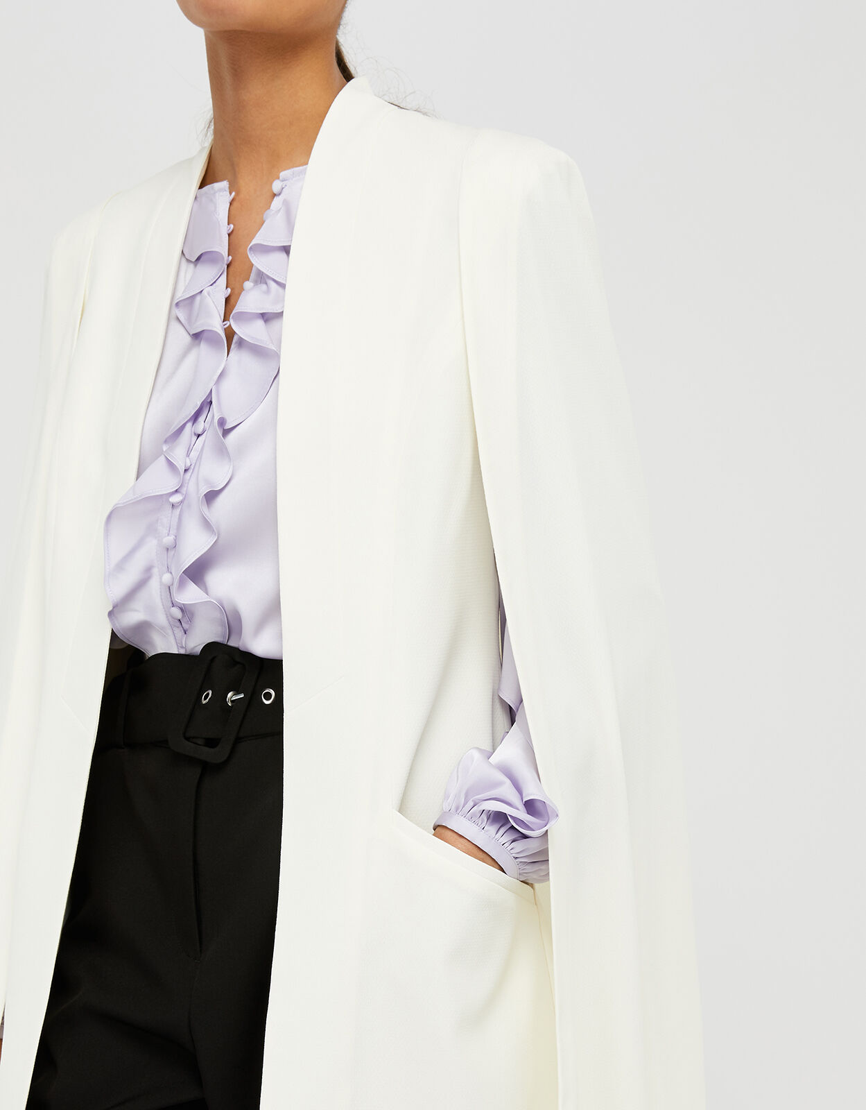 katya longline cape jacket