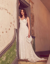 Kate Beaded Floral Bridal Dress, Ivory (IVORY), large