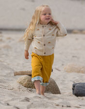 Little Green Radicals From One to Another Rainbow Cardigan, Cream (CREAM), large