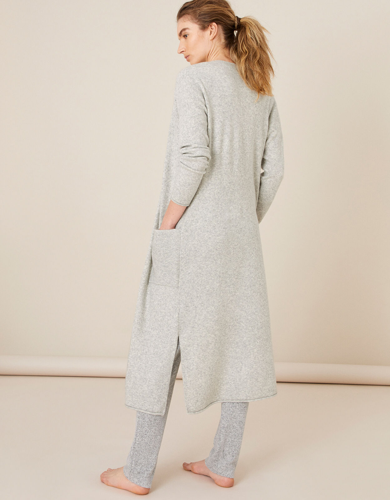 maxi cardigan grey