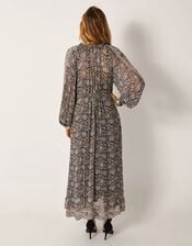 Maison Hotel Gaia Floral Midi Dress, Blue (BLUE), large