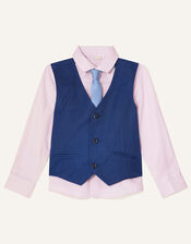 Jake Waistcoat, Shirt and Tie Set, Blue (BLUE), large