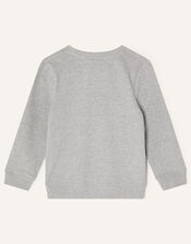 Christmas Dinosaur Sweatshirt, Grey (GREY), large
