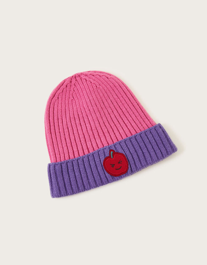 Apple Beanie Hat, Purple (PURPLE), large