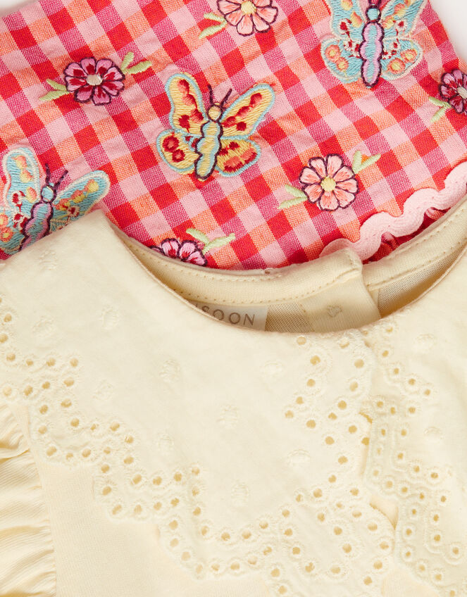 Baby Butterfly Gingham Top & Pinafore Dress Set, Pink (PINK), large