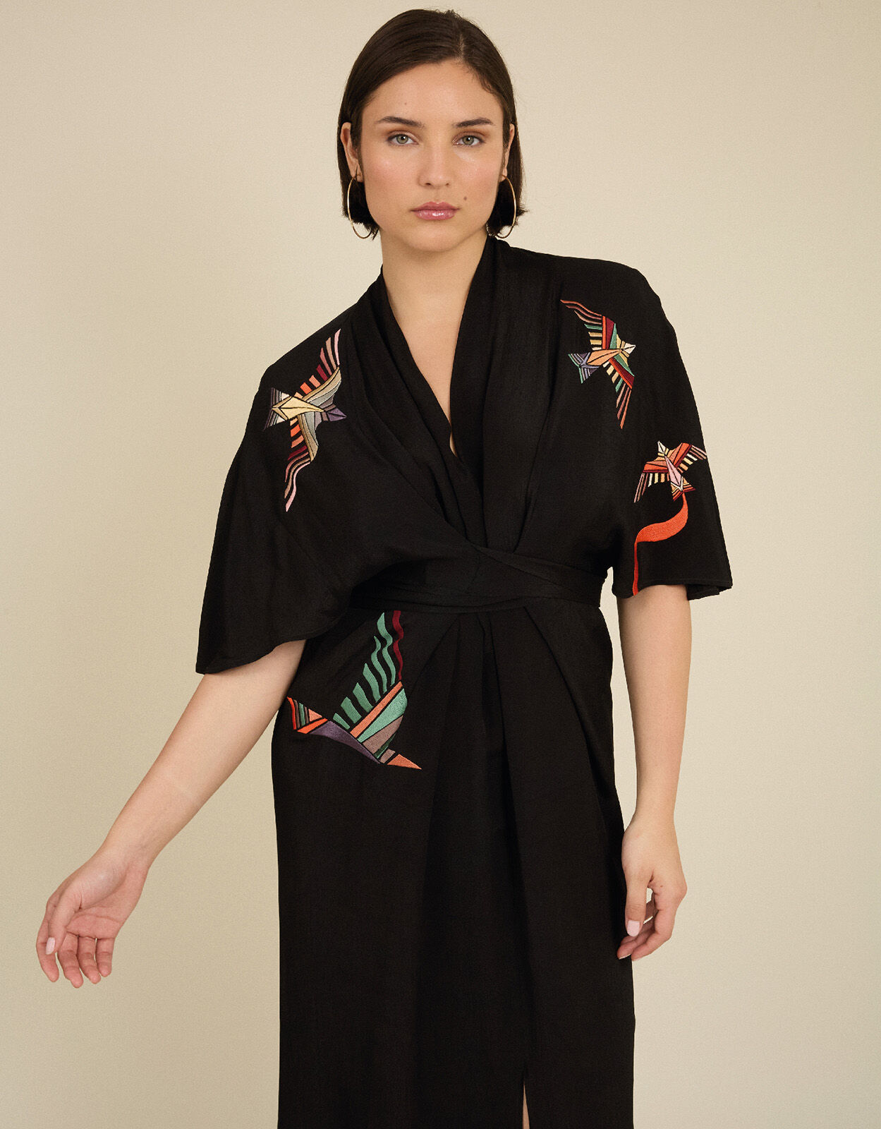 Tallulah and Hope Longer-Length Tie Dress Black