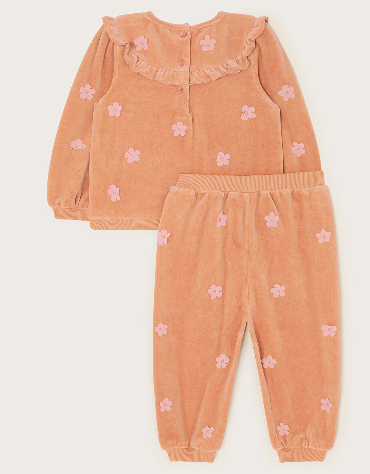 Baby Floral Velour Jumper and Joggers Set Pink