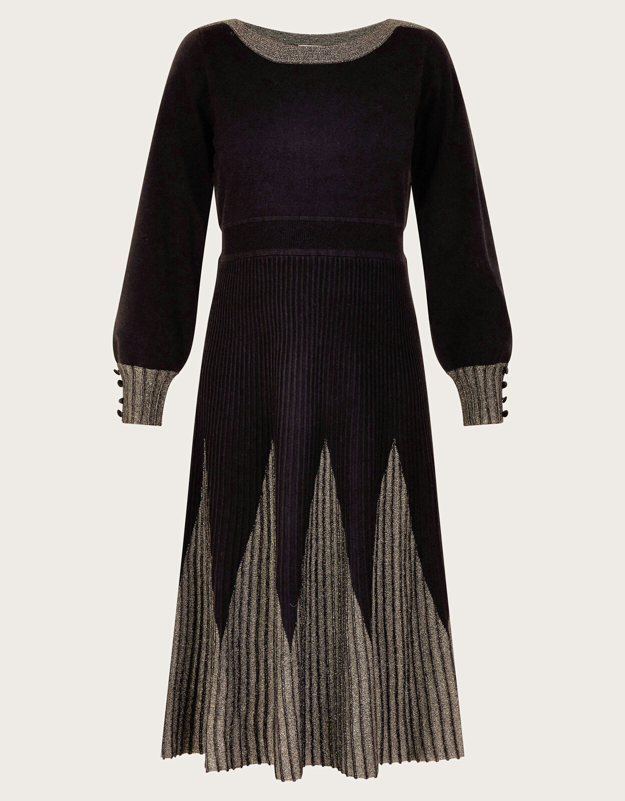 Monsoon black sales knitted dress