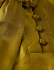 Scotch and Soda Bow Neck Blouse, Green (OLIVE), large