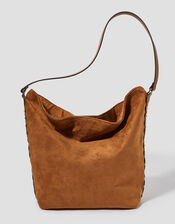 Tori Faux Suede Hobo Bag, , large