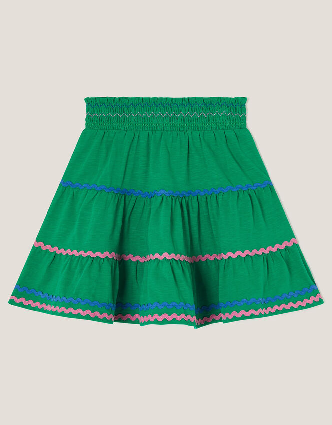 Ric-Rac Tiered Skirt, Green (GREEN), large