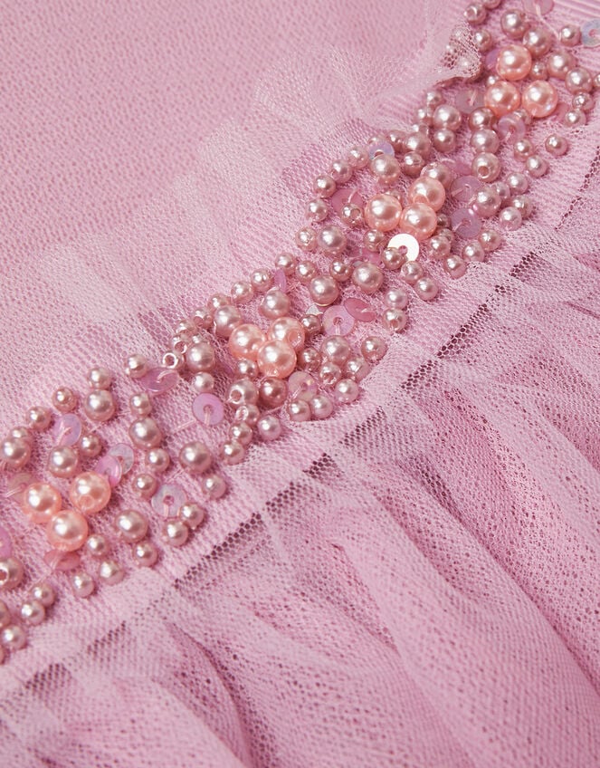 Land of Wonder Beaded Belt Tutu Skirt, Pink (DUSKY PINK), large