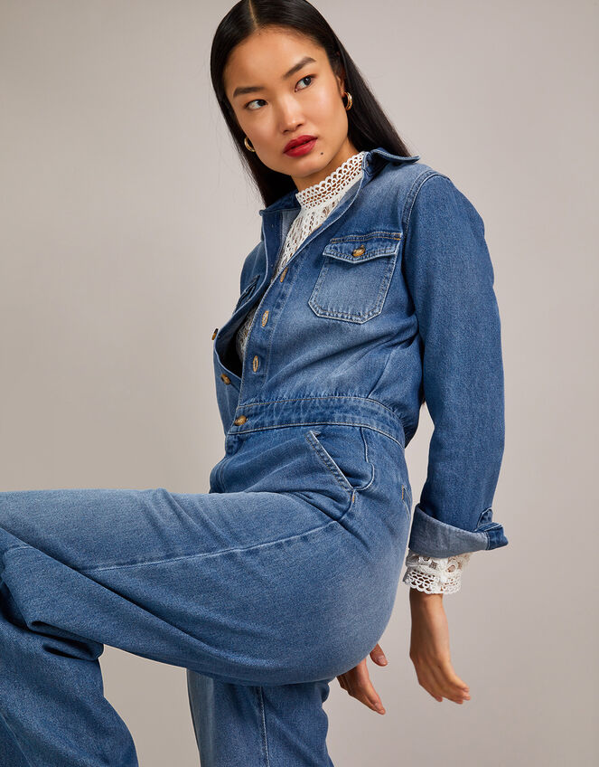 Etta Wide-Leg Jumpsuit, Blue (DENIM BLUE), large
