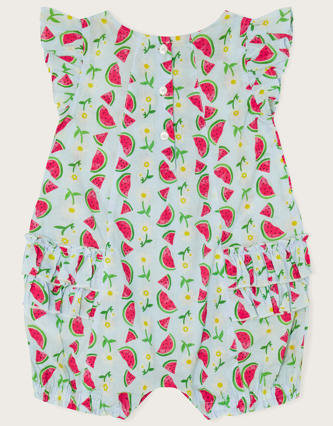 Baby Watermelon Print Romper, Blue (BLUE), large