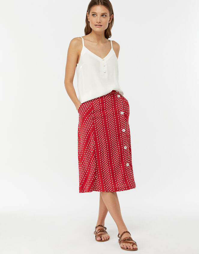 Mila Button Cami Top, Ivory (IVORY), large