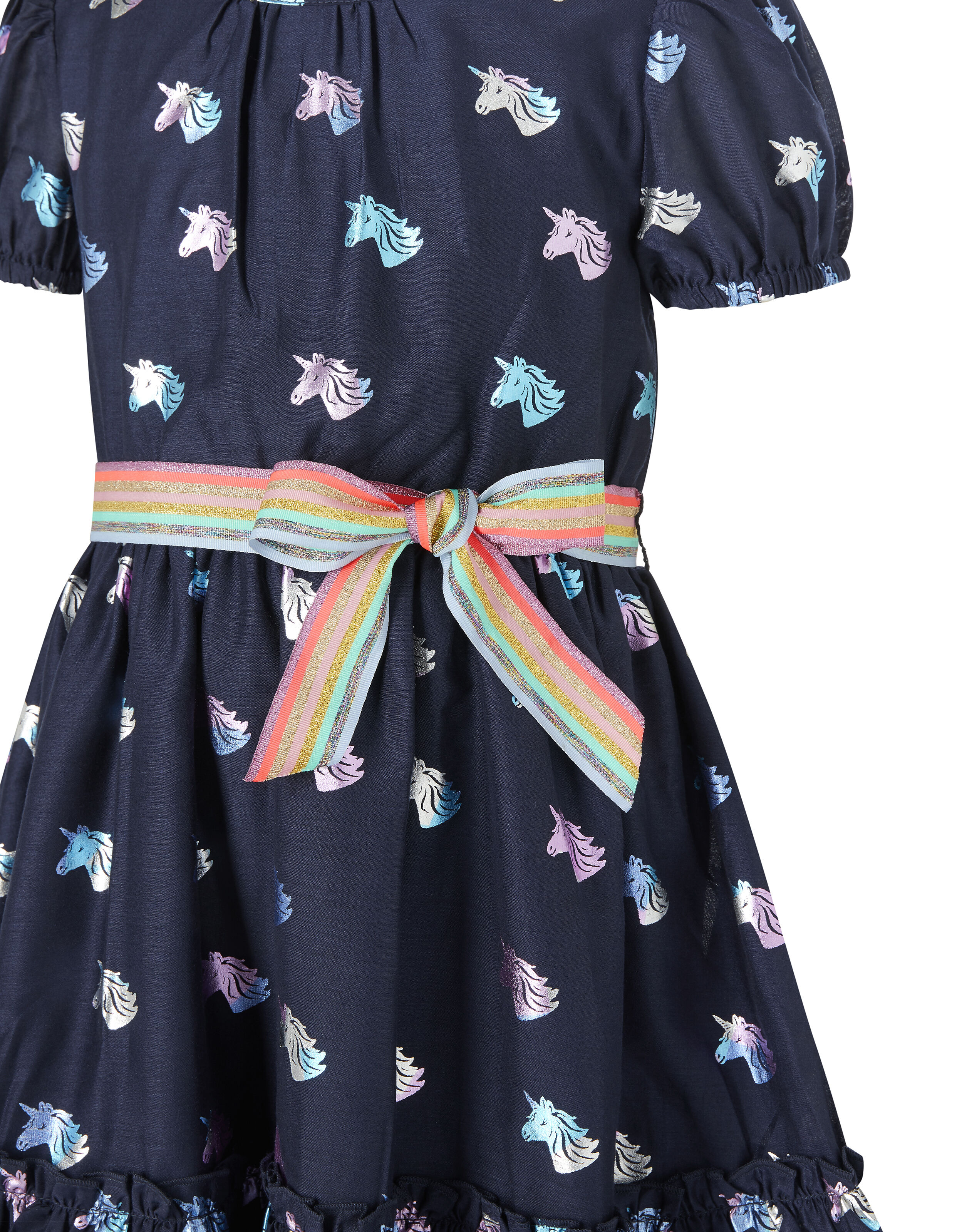 Unicorn and Rainbow Dress Blue