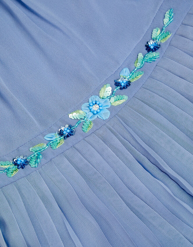 Ava Embellished Pleated Jumpsuit, Blue (BLUE), large