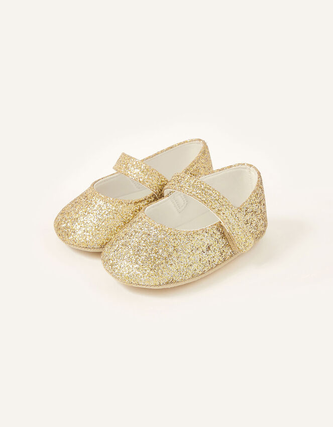 Glitter Bootie Shoes, Gold (GOLD), large