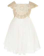 Baby Estella Sparkle Dress, Gold (GOLD), large