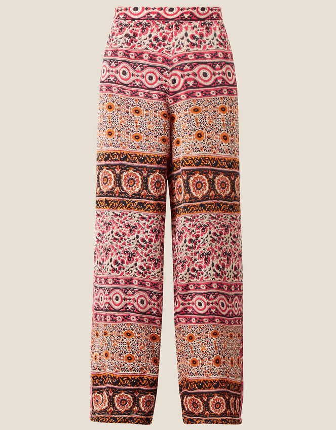 Skylar Print Trousers in Sustainable Viscose, Natural (NATURAL), large