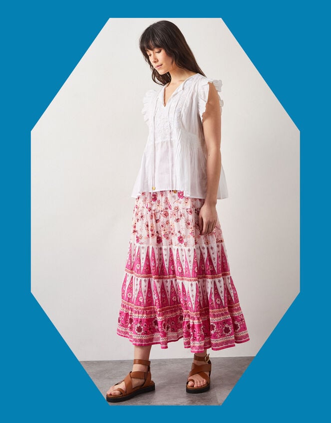 East Clementine Maxi Skirt, Pink (PINK), large