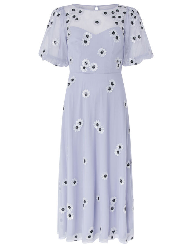 Bryony Sequin Daisy Midi Dress, Purple (LILAC), large