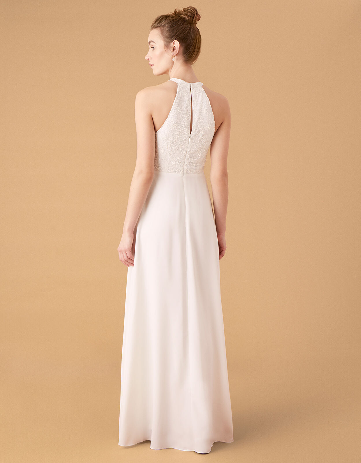 Ivory halter wedding dress Outlet
