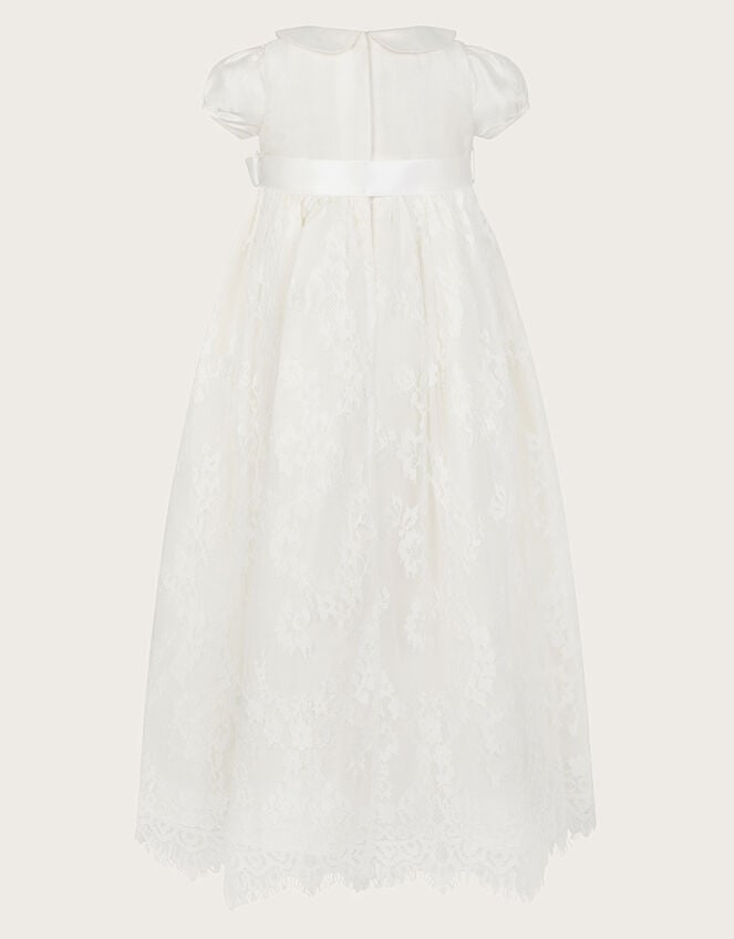 Baby Provenza Silk Christening Gown, Ivory (IVORY), large