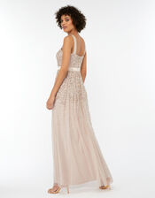 Leila Embellished Bridesmaid Dress, Nude (NUDE), large