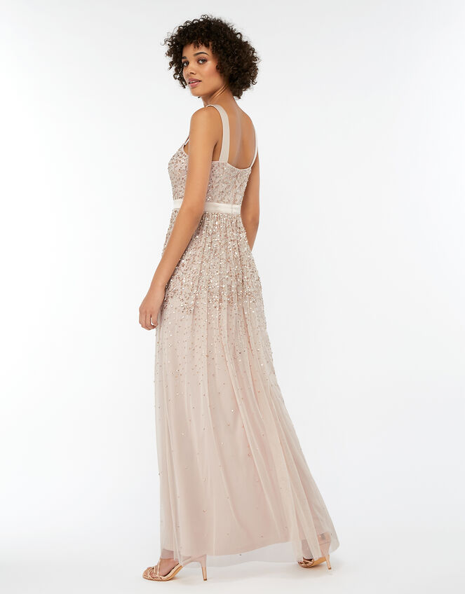 Leila Embellished Bridesmaid Dress, Nude (NUDE), large