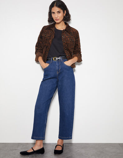 Betty High Waist Barrel Jeans, Blue (DENIM BLUE), large