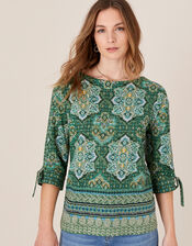 Rowan Heritage Print Top, Green (GREEN), large